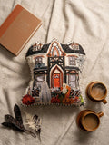 Artisanal Haunted Mansion Premium Cushion – Hand - Embroidered Gothic Manor Decorative Pillow for Seasonal Luxury - ruggybuggy