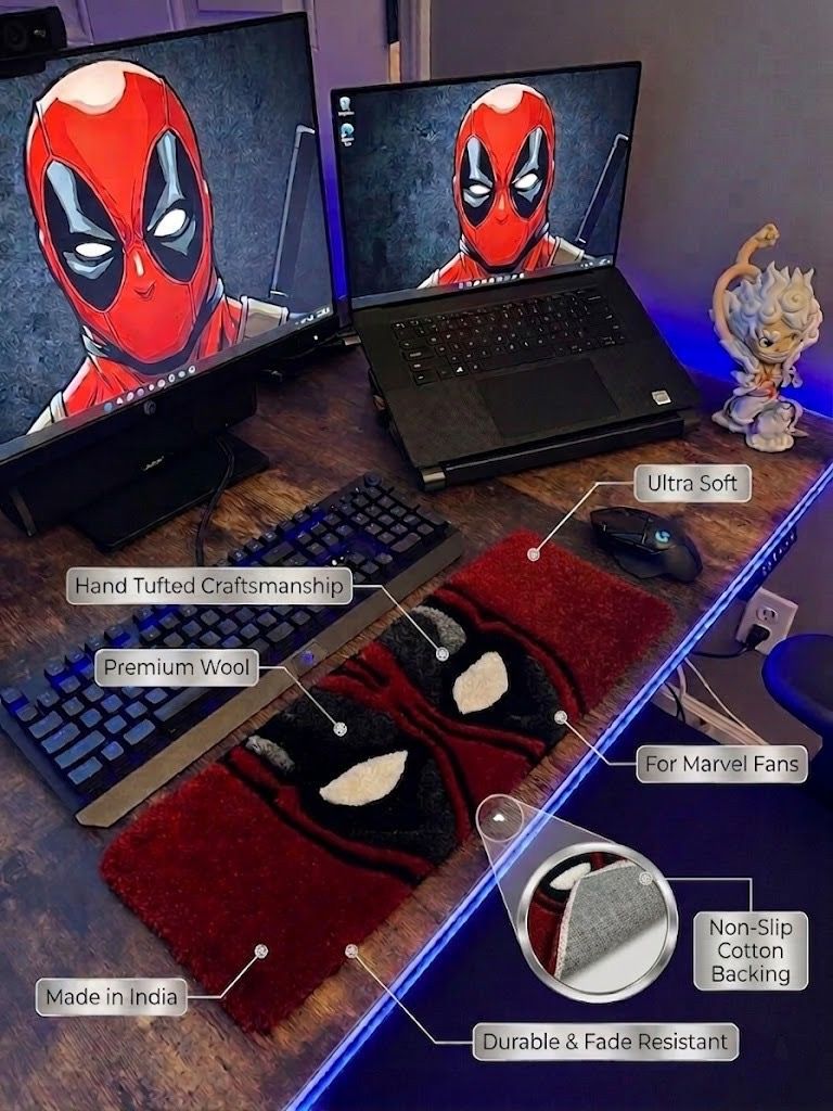 Deadpool Premium Keyboard Rug - ruggybuggy