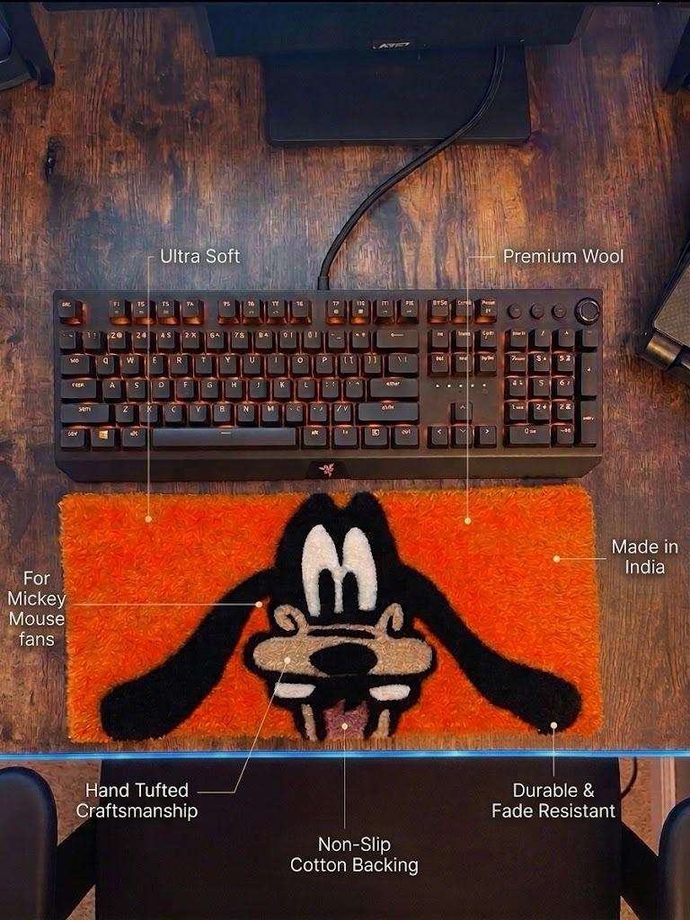 Goofy "Ahyuck" Premium Keyboard Rug - ruggybuggy