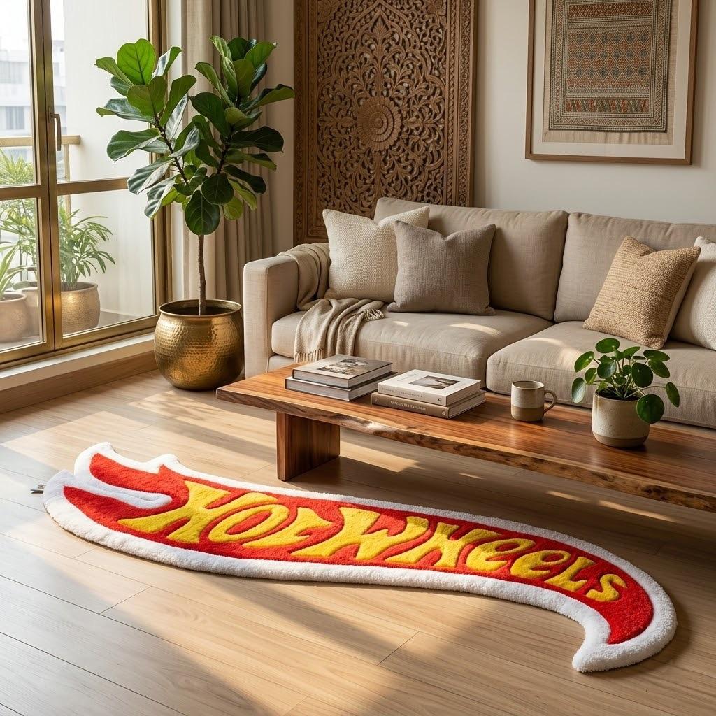 Handcrafted Hot Wheels Premium Custom Rug - ruggybuggy