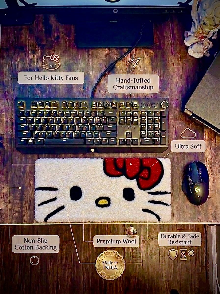 Hello Kitty Cute Face Rug - ruggybuggy