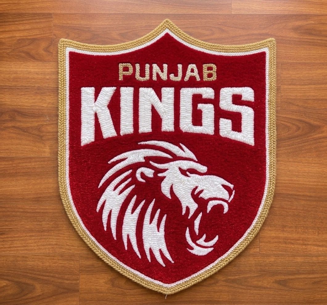 Kings XI Punjab Official Hand - tufted Rugs - ruggybuggy