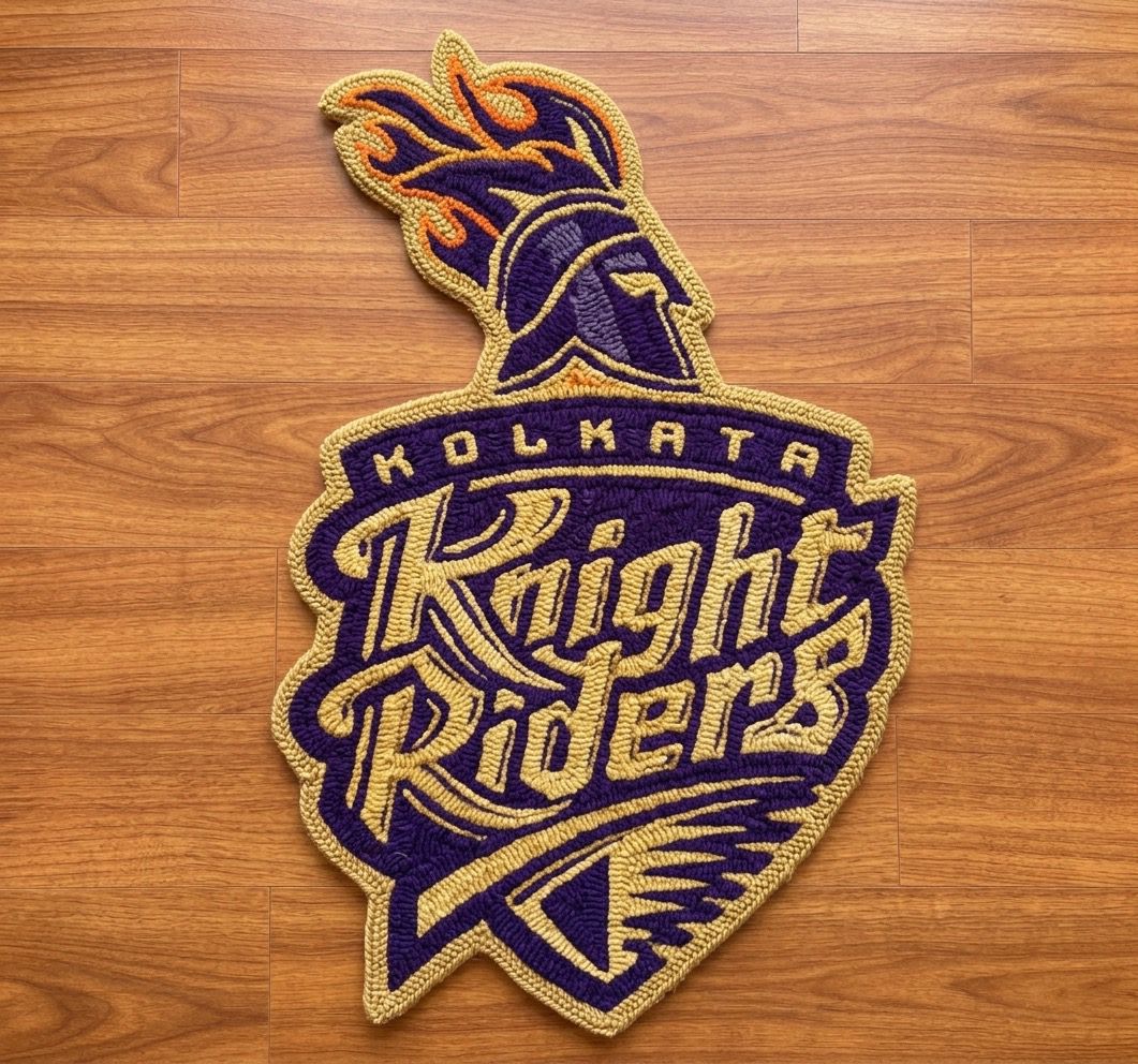 Kolkata Knight Riders Official Hand - tufted Rugs - ruggybuggy