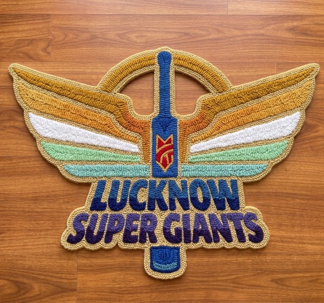 Lucknow Super Giants Official Hand - tufted Rugs - ruggybuggy