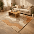 Premium Abstract Wave Rug – Handcrafted Modern Designer Floor Rug for Elegant Interiors - ruggybuggy