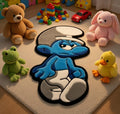 Premium Blue Cartoon Rug – Handcrafted Smurf Anime Rug for Kids & Modern Rooms - ruggybuggy