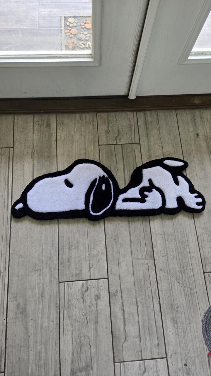 Premium Sleeping Snoopy Rug – Handcrafted Luxury Anime Rug for Modern Homes - ruggybuggy