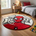 Premium Spiderman Anime Rug – Handcrafted Round Superhero Rug - ruggybuggy