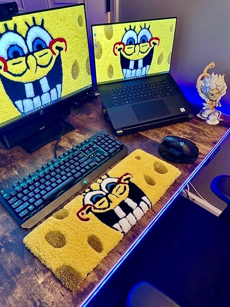 SpongeBob "Big Smile" Premium Keyboard Rug - ruggybuggy