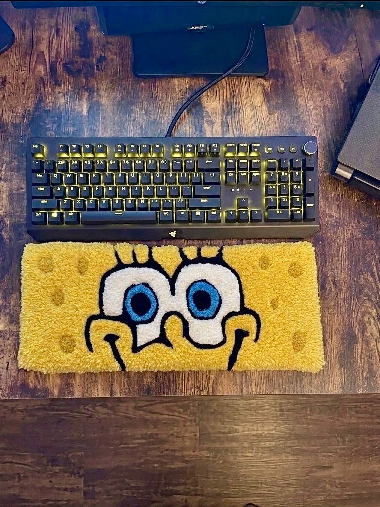 SpongeBob "Happy Face" Premium Keyboard Rug - ruggybuggy