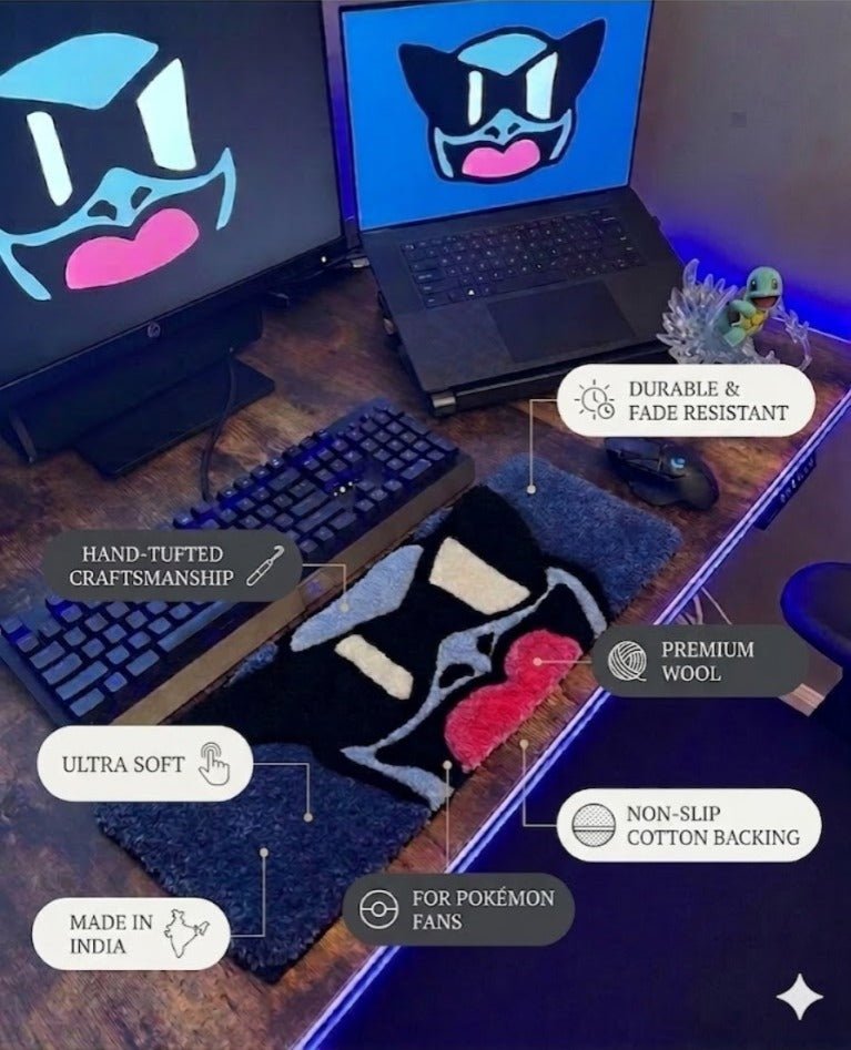Squirtle Squad "Sunglasses" Edition Premium Keyboard Rug - ruggybuggy