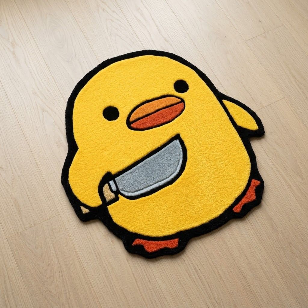 Stabby Duck Hand Tufted RUG - ruggybuggy