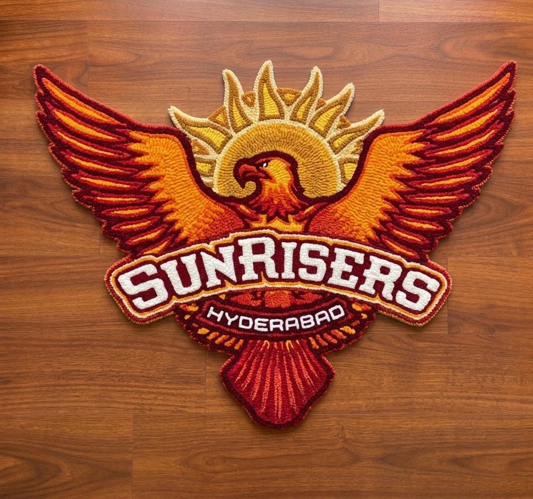 Sunrisers Hyderabad Official Hand - tufted Rugs - ruggybuggy